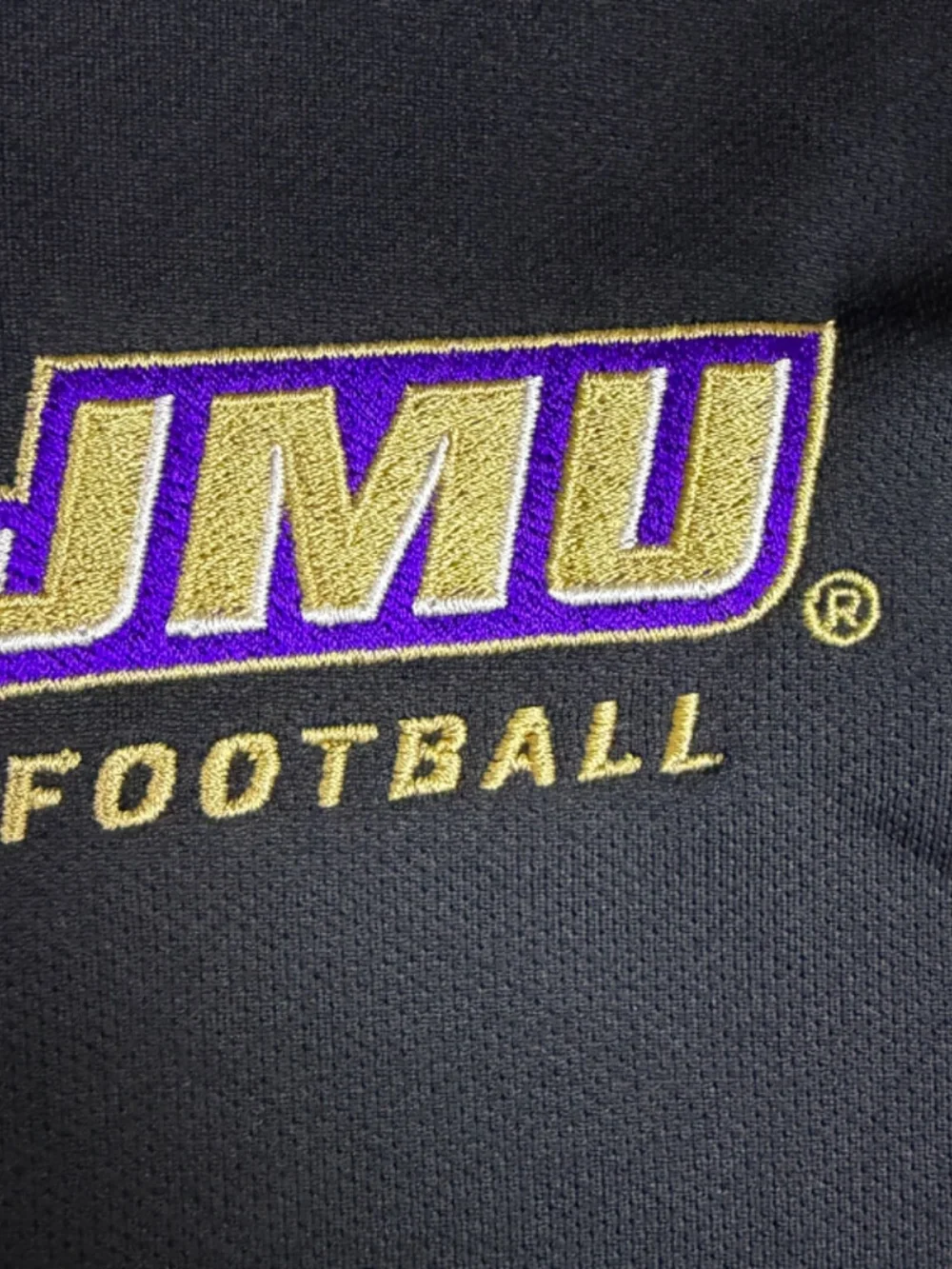 James Madison Dukes Polo Mens Size Large Black Football Player Issued #7